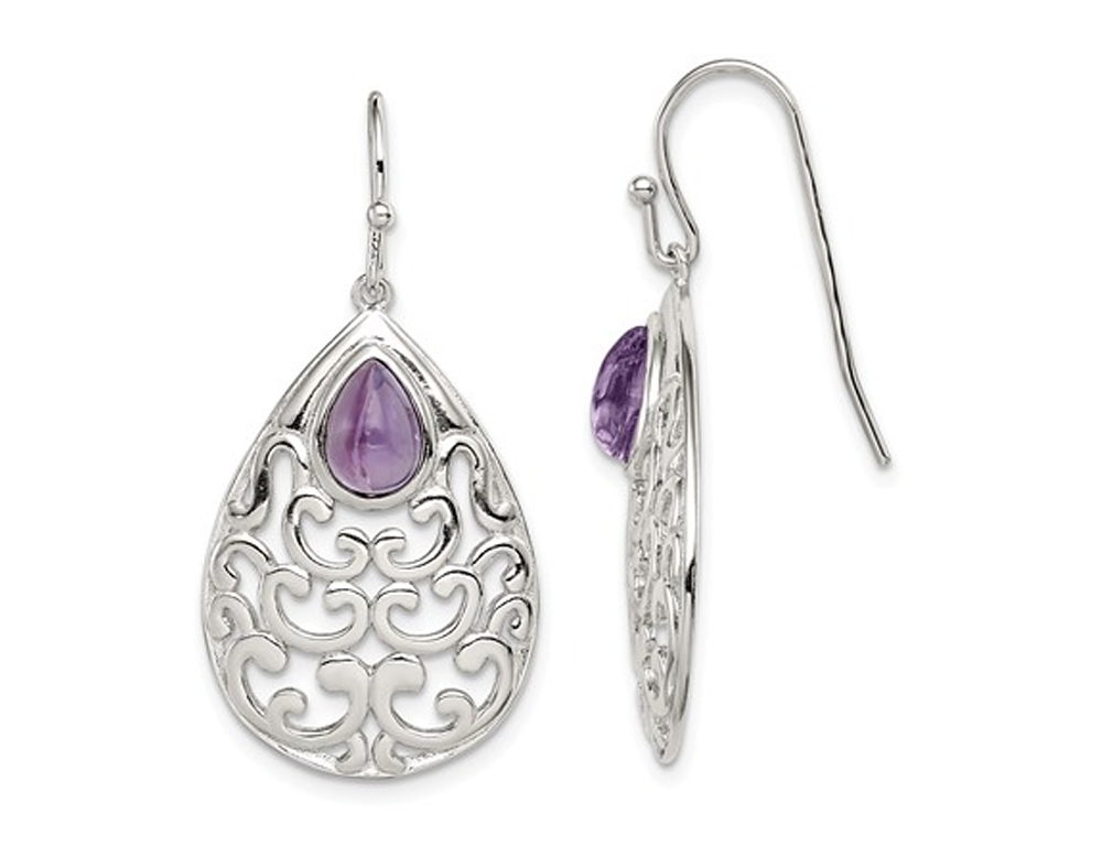 Sterling silver amethyst earrings