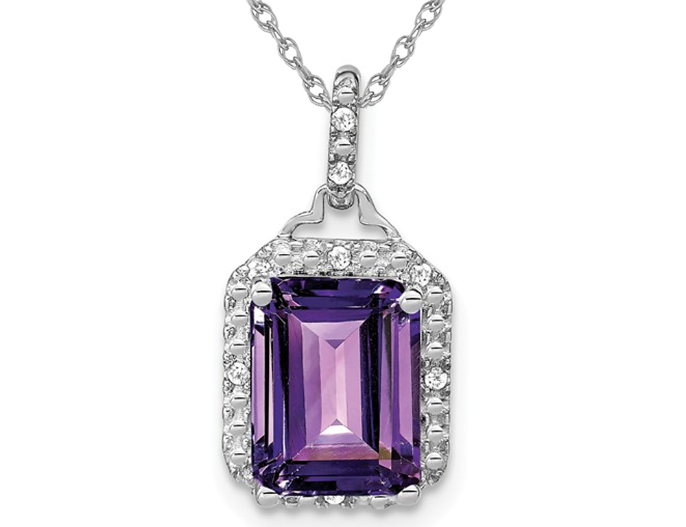 White gold amethyst necklace.