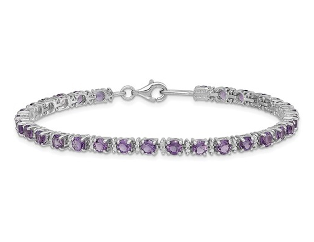 Sterling silver amethyst bracelet