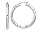 Large Hoop Earrings in Sterling Silver 2 Inch (5.0mm)