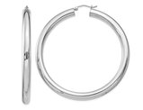 Extra Large Hoop Earrings in Sterling Silver 2 1/2 Inch (5.0mm)