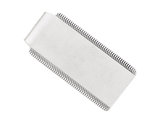 Men's Rhodium-Plated Satin Money Clip in Sterling Silver