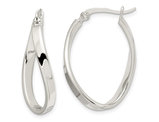 Twisted Hoop Earrings in Sterling Silver