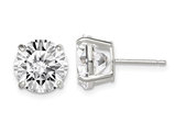 10mm Cubic Zirconia (CZ) Stud Earrings 8.00 Carat (ctw) in Sterling Silver