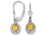 1.50 Carat (ctw) Citrine Drop Earrings in Sterling Silver