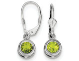 1.80 Carat (ctw)  Green Peridot Drop Earrings in Sterling Silver 