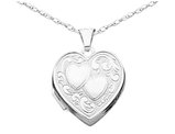 Heart Locket in Sterling Silver with Chain