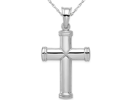 Sterling Silver Reversible Cross Pendant Necklace with Chain