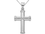 Sterling Silver Reversible Cross Pendant Necklace with Chain