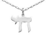 Chai Pendant Necklace Unisex in Sterling Silver with Chain