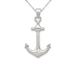 Sterling Silver Anchor Charm Pendant Necklace with Chain