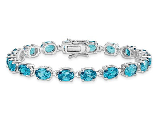 Natural Blue Topaz Bracelet 4.75 Carat (ctw) in Sterling Silver