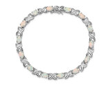 Lab Created Opal XO Bracelet in Sterling Silver (8.50 Inches)