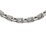 Men's Stainless Steel Brushed Necklace  --  24 Inches