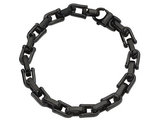 Men's Bracelet in Stainless Steel with Black Plating 8.5 Inch