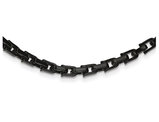 Men's Necklace in Stainless Steel with Black Plating 20 Inch