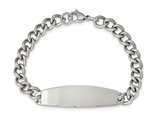 Men's ID Bracelet in Stainless Steel 8.75 Inch