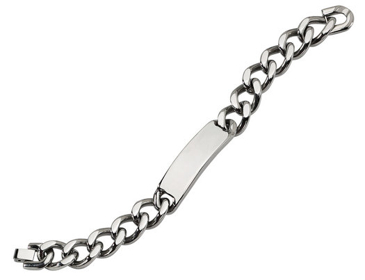 Men's Chisel ID Bracelet in Stainless Steel 9 Inch
