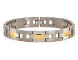 Men's Chisel Bracelet in Titanium with 24K Gold (9 Inch)