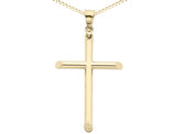 14K Yellow Gold Cross Pendant Necklace with Chain