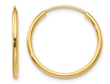 Small Hoop Earrings in 14K Yellow Gold 3/4 (1.50 mm)