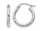 Extra Small Hoop Earrings in 14K White Gold 1/2 Inch (2.00 mm)