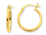 Extra Small Hoop Earrings in 14K Yellow Gold 1/2 Inch (2.00 mm)