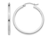 Medium Hoop Earrings in 14K White Gold 1 Inch (2.00 mm)