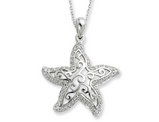'Make a Difference' Pendant Necklace in Sterling Silver withSynthetic Cubic Zirconias