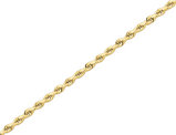 Diamond Cut Rope Chain Bracelet in 14K Yellow Gold 7 Inches (2.00 mm)