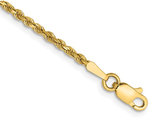Diamond Cut Rope Chain Bracelet in 14K Yellow Gold 7 Inches (2.00 mm)