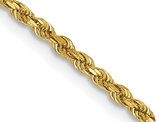14K Yellow Gold Diamond-Cut Rope Chain Necklace 18 Inches (1.75 mm)