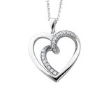 'Soulmate' Heart Pendant Necklace in Sterling Silver with Chain