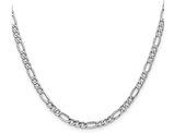 14K White Gold Figaro Chain Necklace 18 Inches (4.75 mm)