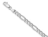 Figaro Chain Bracelet in 14K White Gold 7 Inches (4.75 mm)