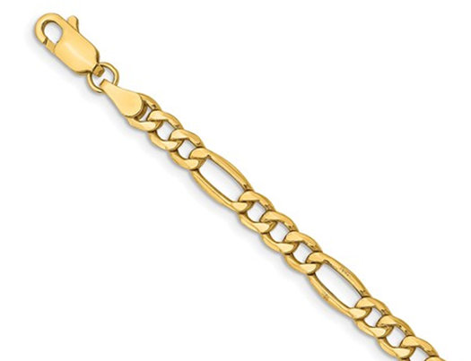 Figaro Chain Bracelet in 14K Yellow Gold 8 Inches (4.40mm)