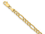 Figaro Chain Bracelet in 14K Yellow Gold 8 Inches (4.40mm)