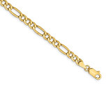 14K Yellow Gold Figaro Chain Bracelet 7 Inches (4.20 mm)