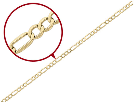 Figaro Chain Necklace in 14K Yellow Gold 20 Inches (4.75 mm)