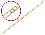 Figaro Chain Necklace in 14K Yellow Gold 20 Inches (4.75 mm)