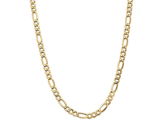 Figaro Chain Necklace in 14K Yellow Gold 20 Inches (7.30 mm)