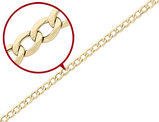 Curb Link Chain Necklace in 14K Yellow Gold 24 Inches (7.00 mm)