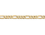 14K Yellow Gold Figaro Chain Bracelet in  8 Inches (4.50 mm)