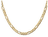 Figaro Chain Necklace in 14K Yellow Gold 24 Inches (4.50 mm)