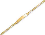 Engraveable ID Bracelet in 14K Yellow Gold 7 Inches