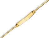 14K Yellow Gold Engraveable Curb Link ID Bracelet (7 Inches)