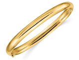 Polished Hinge Bangle in 14K Yellow Gold (6.00 mm)