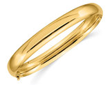 Polished Hinge Bangle in 14K Yellow Gold (8.00 mm)
