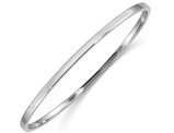 Polished Slip On Bangle in 14K White Gold (3.00 mm)