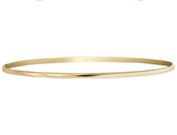 14K Yellow Gold Polished Half Round Slip On Bangle Bracelet (2.00 mm)